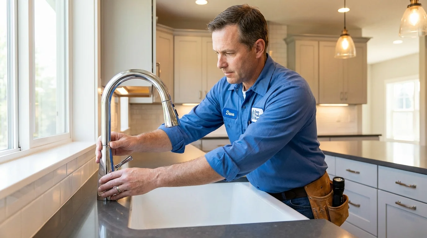 Kitchen faucet installation by Johns Plumbing LLC in Polk City